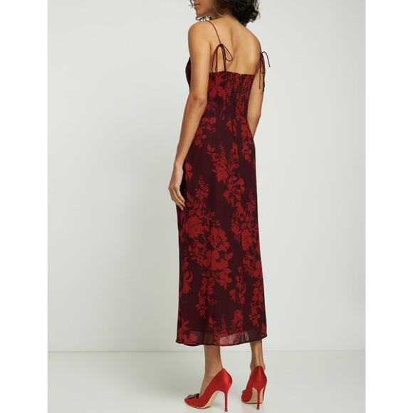 Reformation Kourtney Floral Midi Slip Dress Divina Size 2 - Picture 4 of 11